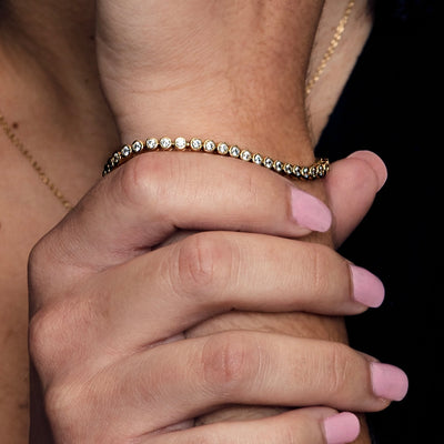 Round Bezel Tennis Bracelet