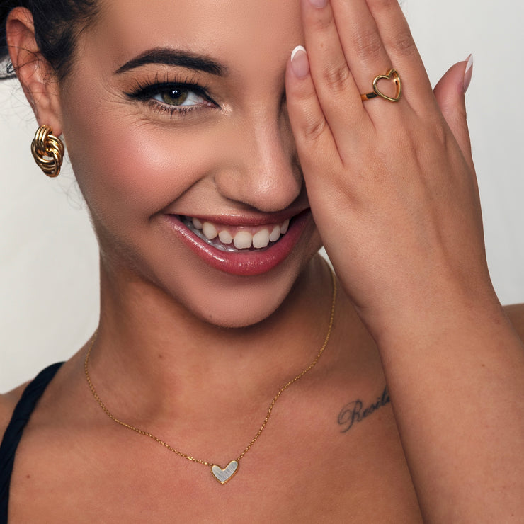 Heart Mother of Pearl Necklace