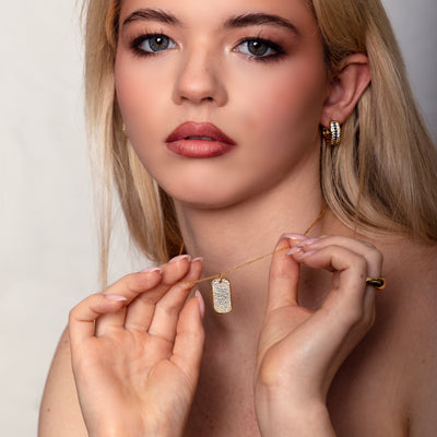 Sparkler Tag Necklace