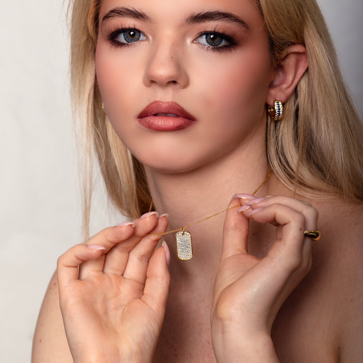 Sparkler Tag Necklace