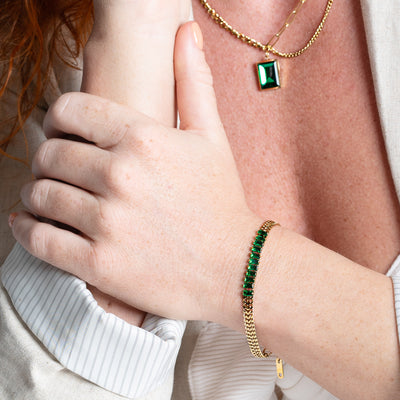 Emerald and Gold Bracelet