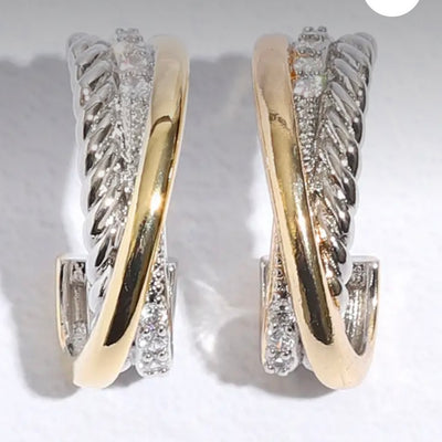 Cross Twist Earrings
