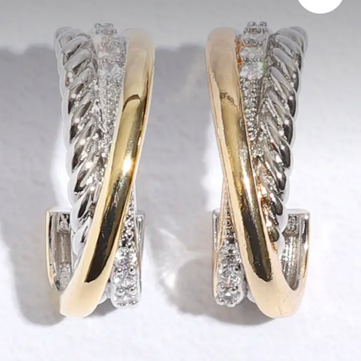 Cross Twist Earrings