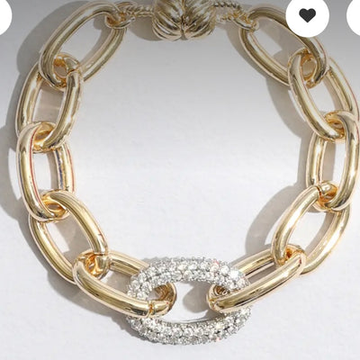 Multi Tone Link Chain Bracelet