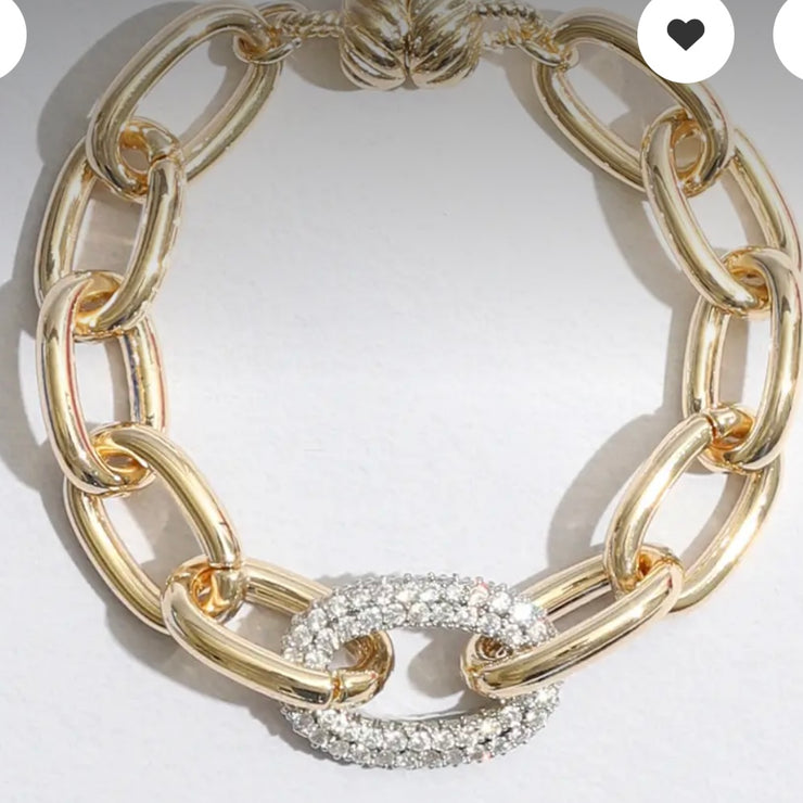 Multi Tone Link Chain Bracelet