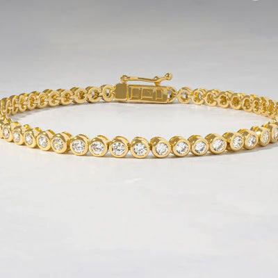 Round Bezel Tennis Bracelet
