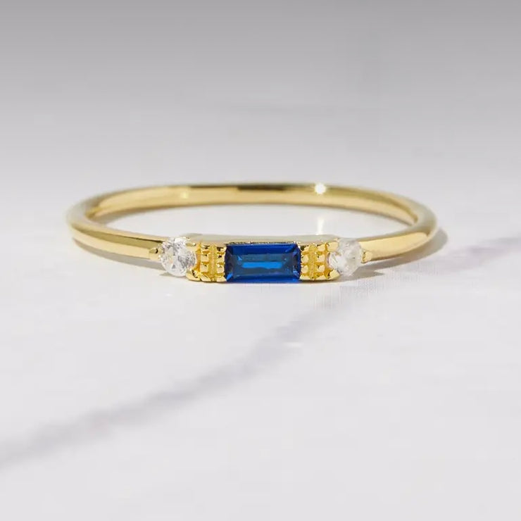 Sapphire Baguette Ring