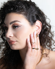 Double Layer Gold Hoop Earring